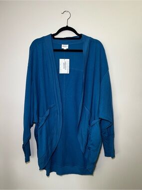 Lularoe Kennedy Blue Open-Front Women's Cardigan Sweater